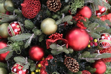 Christmas tree ornament full frame background