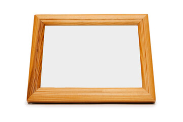 Wood Photo Frame 8x10 inch. Isolated on a white background. Horizontal.
