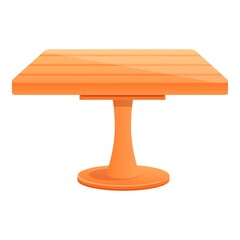 Outdoor table icon. Cartoon of outdoor table vector icon for web design isolated on white background
