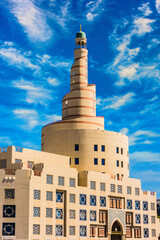 Fototapeta premium Architecture of Souq Waqif, touristic destination in Doha, Qatar