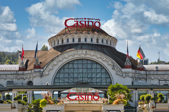 &Eacute;VIAN-LES-BAINS, HAUTE-SAVOIE, FRANCE - SEPTEMBER 17, 2019: Evian Casino, located on Lake Geneva.