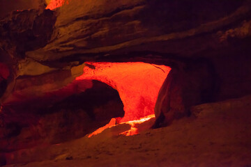 Colorful abstraction from a cave
