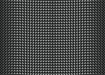 Dark dot background. Vector seamless rotating circles halftone gradient. Dynamic black and white backdrop. Monochrome geometric spots overlay.