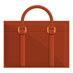 Business briefcase icon. Cartoon of business briefcase vector icon for web design isolated on white background