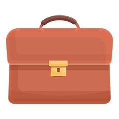 Style briefcase icon. Cartoon of style briefcase vector icon for web design isolated on white background