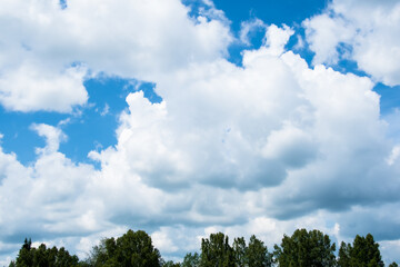 Obraz premium Soft cloud texture on blue sky background