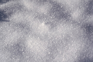 Texture of snow in sunny day