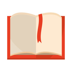 open book with bookmark library, educational or learning