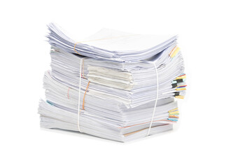 Stack of Documents isolated on white background