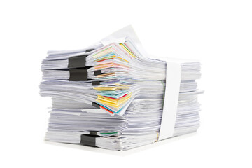 Stack of Documents isolated on white background