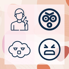 Simple set of ira related lineal icons