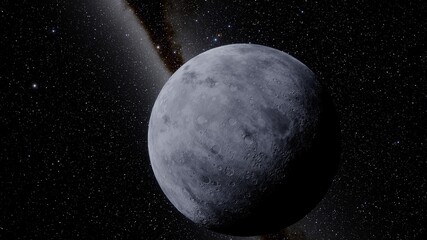 Planets and galaxy, science fiction wallpaper. Beauty of deep space. Billions of galaxy in the universe Cosmic art background 3d render