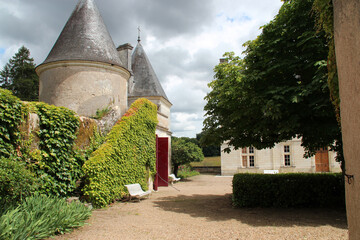 medieval and renaissance castle in nitray (france) 