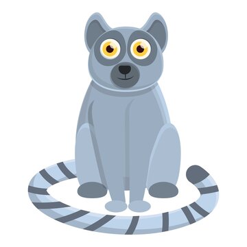 Lemur mammal icon. Cartoon of lemur mammal vector icon for web design isolated on white background