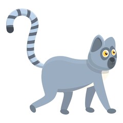 Lemur madagascar icon. Cartoon of lemur madagascar vector icon for web design isolated on white background