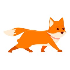 Obraz premium Walking fox icon. Cartoon of walking fox vector icon for web design isolated on white background