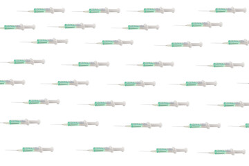 syringes with liquid vaccination covid-19