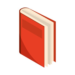 red standing close book reading and learning icon