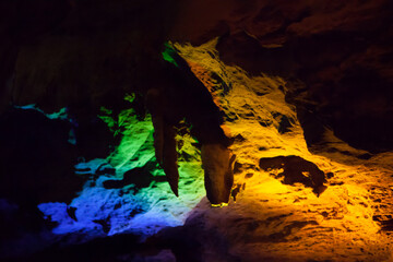 Colorful abstraction from a cave