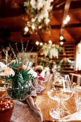 wedding table decoration. event