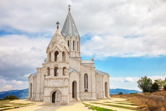Famous landmark of Shusha and Nagorno-Karabakh.- Holy Savior Cathedral (Ghazanchetsots). Armenian Apostolic cathedral was built between 1868 and 1887