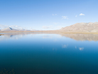 Aerial view of beautiful lagoon in Tibet,China