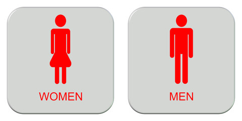 Schild Männer und Frauen als Illustration