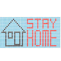 Stay home word phrase sign illustration vector background suitable for covid articles 