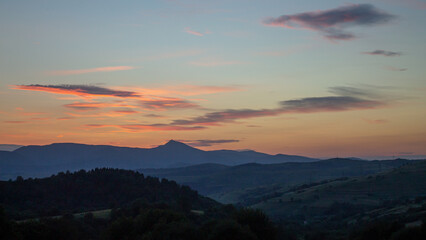 View of the Ukrainian Carpathian Mountains