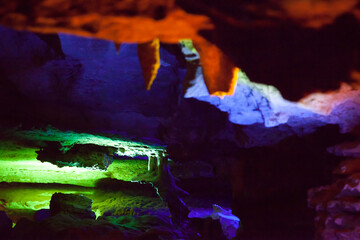 Abstraction from a cave underground