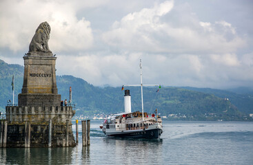 Hafeneinfahrt von Lindau, Bayern, Deutschland