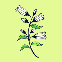 Flowers bells. Vector stock illustration eps10. Hand drawing 