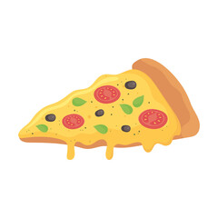 fast food, slice pizza tasty icon isolated design