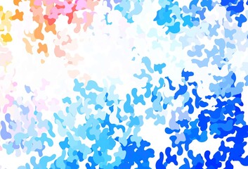 Light Blue, Red vector template with chaotic shapes.