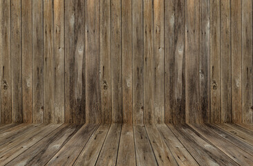 Old wooden floor and wall