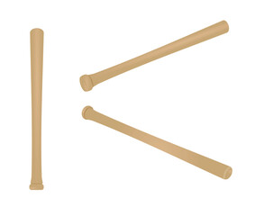 Baseball bat stick. vector illustration