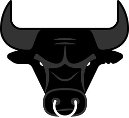 illustration of a bull black