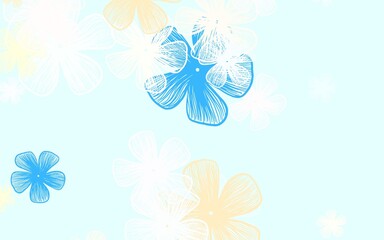 Obraz premium Light Blue, Red vector natural artwork with flowers.