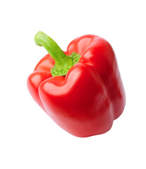 Single sweet red pepper