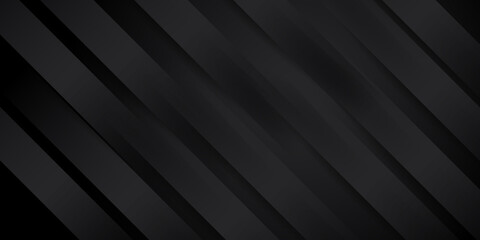 Obraz premium Abstract 3d background with black paper layers. Vector illustration design for business corporate presentation, banner, cover, web, flyer, card, poster, game, texture, slide, magazine, and powerpoint.