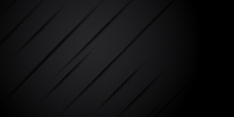 Black abstract business background with shadow slice effect