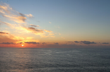 sunset over the sea
