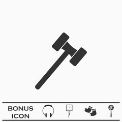 Mallet icon flat.