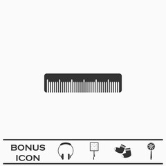 Comb icon flat.