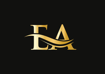 Premium EA letter logo design. EA Logo for luxury branding. Elegant and stylish design for your company. 