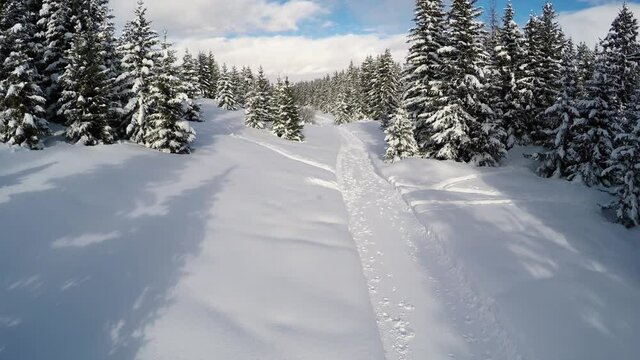 Les Collones, winter ski village in Switzerland.