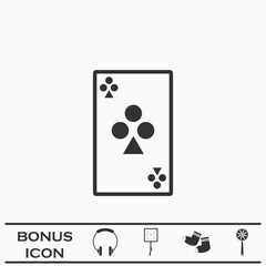 Playing cards icon flat.