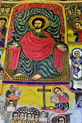 Obraz na płótnie Canvas Imagenes y rincones del monasterio ortodoxo Ura Kidane Mihret, en el lago Tana, cerca de la ciudad de Bahir Dar, en el noroeste de Etiopia