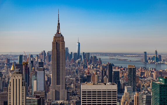 New York, United States of America - April 7, 2019: A picture of New York as seen from the Top of the Rock.