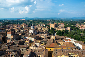 Naklejka premium Luftaufnahme Siena, Toskana, Italien